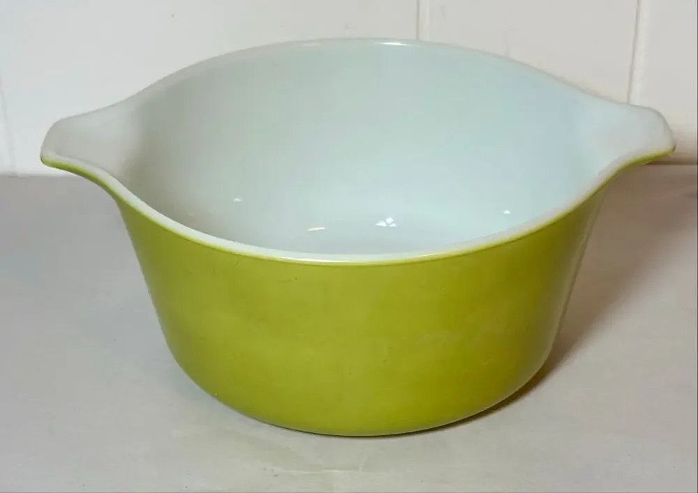 Vintage 1970s PYREX Olive Green 474-B Casserole Dish USA